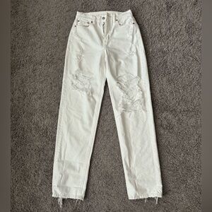 American Eagle Distressed White Jeans